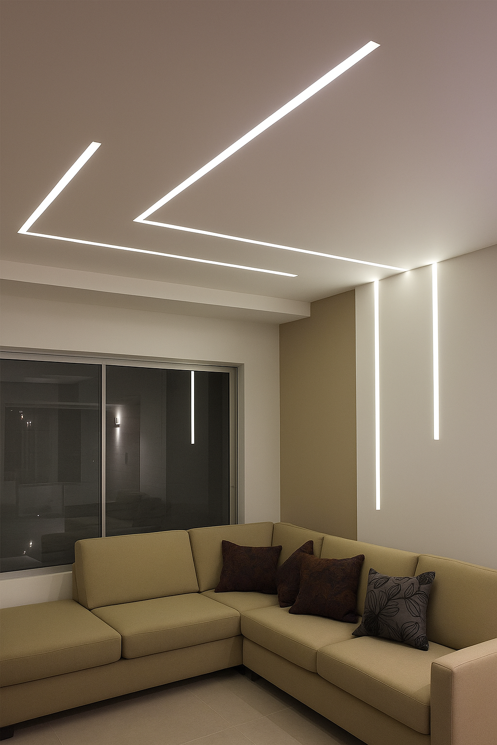 LED installation in minimalist ceiling